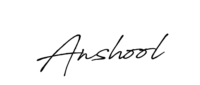 How to make Anshool name signature. Use Antro_Vectra_Bolder style for creating short signs online. This is the latest handwritten sign. Anshool signature style 7 images and pictures png