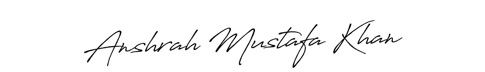 Make a beautiful signature design for name Anshrah Mustafa Khan. Use this online signature maker to create a handwritten signature for free. Anshrah Mustafa Khan signature style 7 images and pictures png