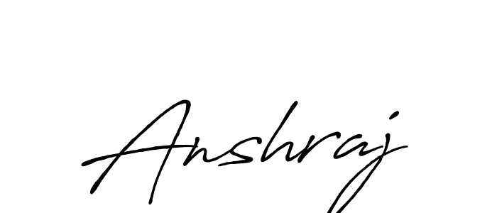 How to make Anshraj name signature. Use Antro_Vectra_Bolder style for creating short signs online. This is the latest handwritten sign. Anshraj signature style 7 images and pictures png