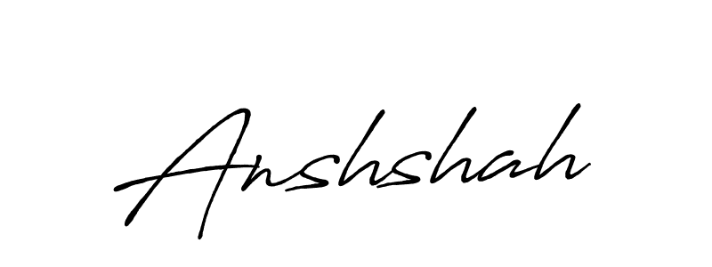 Use a signature maker to create a handwritten signature online. With this signature software, you can design (Antro_Vectra_Bolder) your own signature for name Anshshah. Anshshah signature style 7 images and pictures png