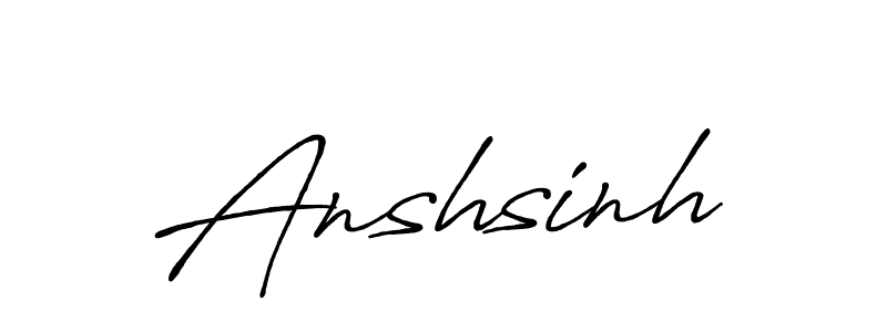 Create a beautiful signature design for name Anshsinh. With this signature (Antro_Vectra_Bolder) fonts, you can make a handwritten signature for free. Anshsinh signature style 7 images and pictures png