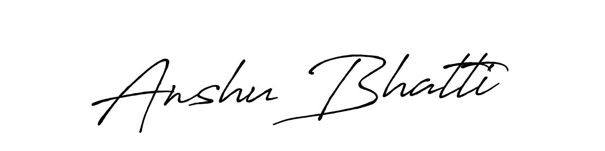 Make a beautiful signature design for name Anshu Bhatti. Use this online signature maker to create a handwritten signature for free. Anshu Bhatti signature style 7 images and pictures png