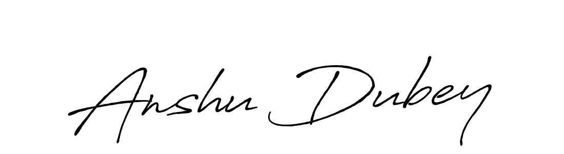 Anshu Dubey stylish signature style. Best Handwritten Sign (Antro_Vectra_Bolder) for my name. Handwritten Signature Collection Ideas for my name Anshu Dubey. Anshu Dubey signature style 7 images and pictures png