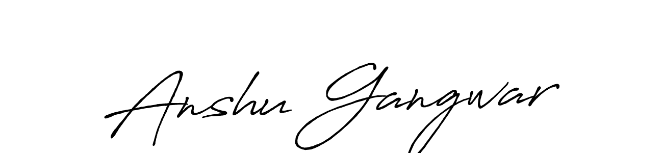Antro_Vectra_Bolder is a professional signature style that is perfect for those who want to add a touch of class to their signature. It is also a great choice for those who want to make their signature more unique. Get Anshu Gangwar name to fancy signature for free. Anshu Gangwar signature style 7 images and pictures png