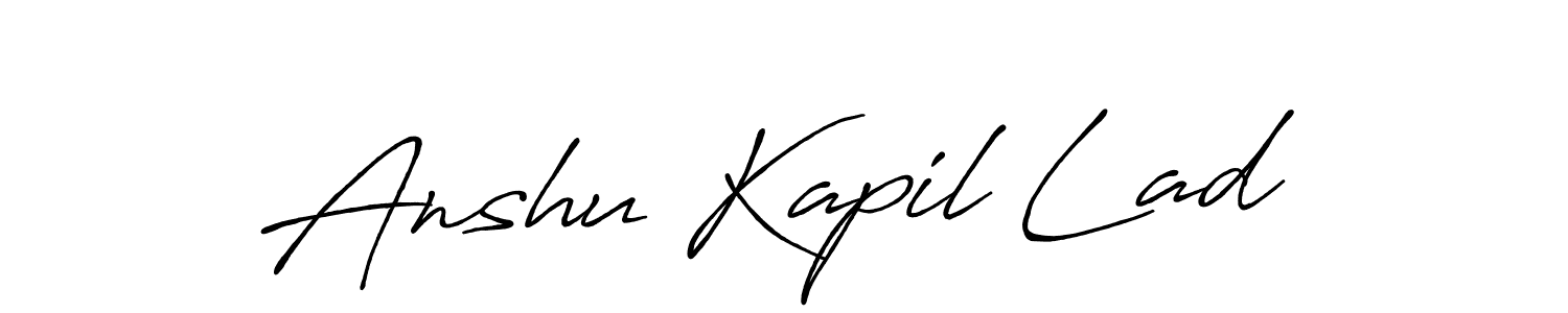 Use a signature maker to create a handwritten signature online. With this signature software, you can design (Antro_Vectra_Bolder) your own signature for name Anshu Kapil Lad. Anshu Kapil Lad signature style 7 images and pictures png