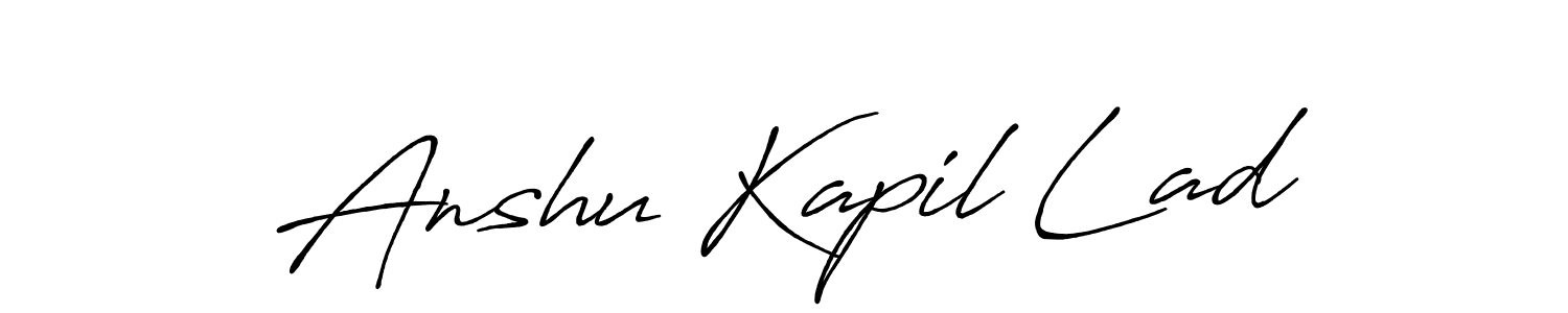 Use a signature maker to create a handwritten signature online. With this signature software, you can design (Antro_Vectra_Bolder) your own signature for name Anshu Kapil Lad. Anshu Kapil Lad signature style 7 images and pictures png