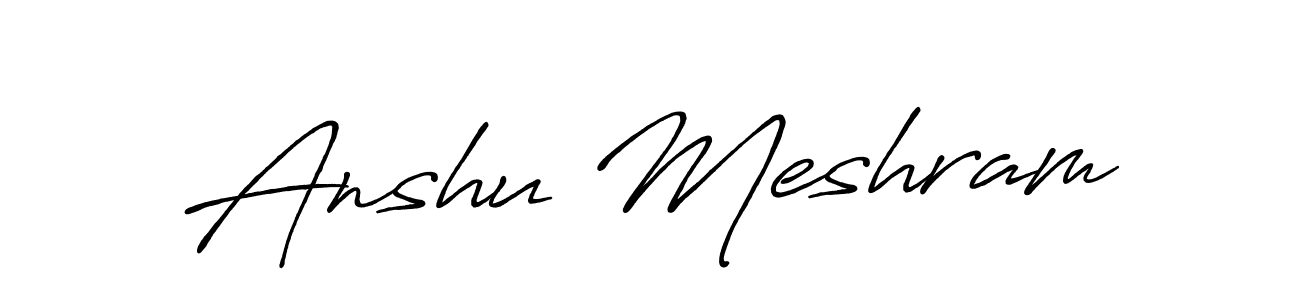 Similarly Antro_Vectra_Bolder is the best handwritten signature design. Signature creator online .You can use it as an online autograph creator for name Anshu Meshram. Anshu Meshram signature style 7 images and pictures png