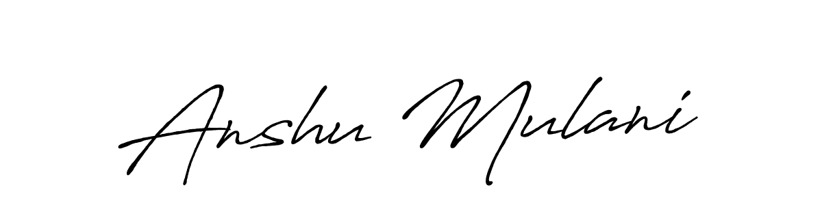 if you are searching for the best signature style for your name Anshu Mulani. so please give up your signature search. here we have designed multiple signature styles  using Antro_Vectra_Bolder. Anshu Mulani signature style 7 images and pictures png