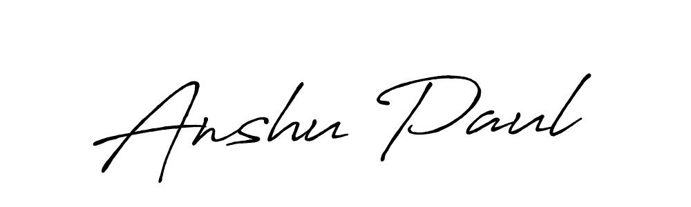 How to make Anshu Paul signature? Antro_Vectra_Bolder is a professional autograph style. Create handwritten signature for Anshu Paul name. Anshu Paul signature style 7 images and pictures png