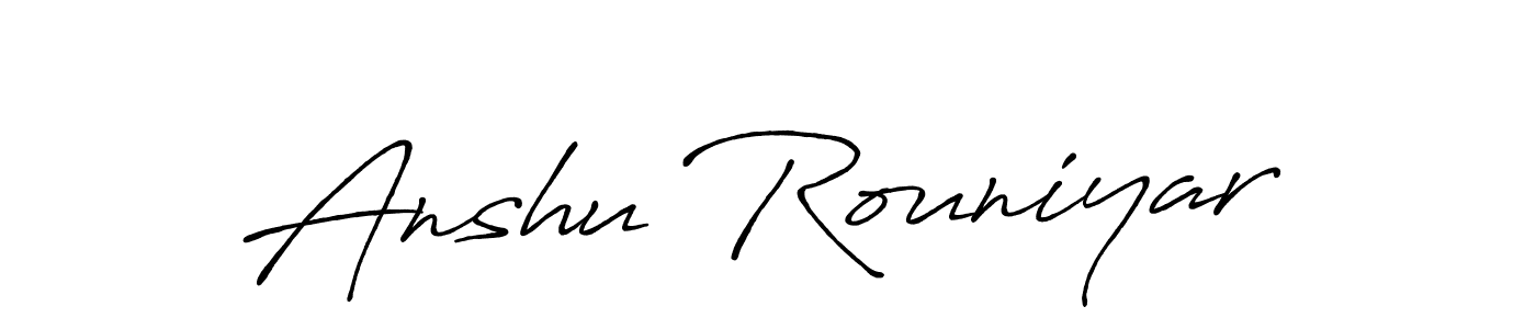 You can use this online signature creator to create a handwritten signature for the name Anshu Rouniyar. This is the best online autograph maker. Anshu Rouniyar signature style 7 images and pictures png