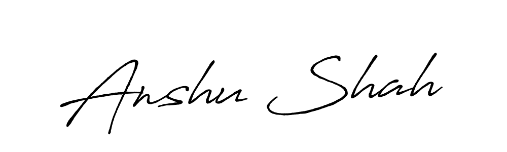 Create a beautiful signature design for name Anshu Shah. With this signature (Antro_Vectra_Bolder) fonts, you can make a handwritten signature for free. Anshu Shah signature style 7 images and pictures png