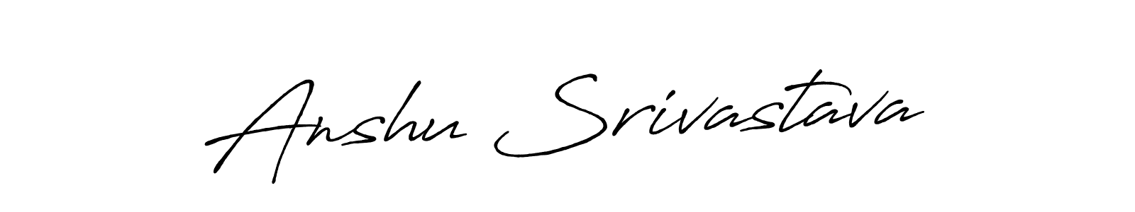 Anshu Srivastava stylish signature style. Best Handwritten Sign (Antro_Vectra_Bolder) for my name. Handwritten Signature Collection Ideas for my name Anshu Srivastava. Anshu Srivastava signature style 7 images and pictures png