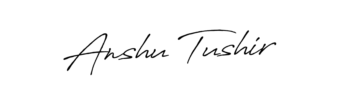 Antro_Vectra_Bolder is a professional signature style that is perfect for those who want to add a touch of class to their signature. It is also a great choice for those who want to make their signature more unique. Get Anshu Tushir name to fancy signature for free. Anshu Tushir signature style 7 images and pictures png