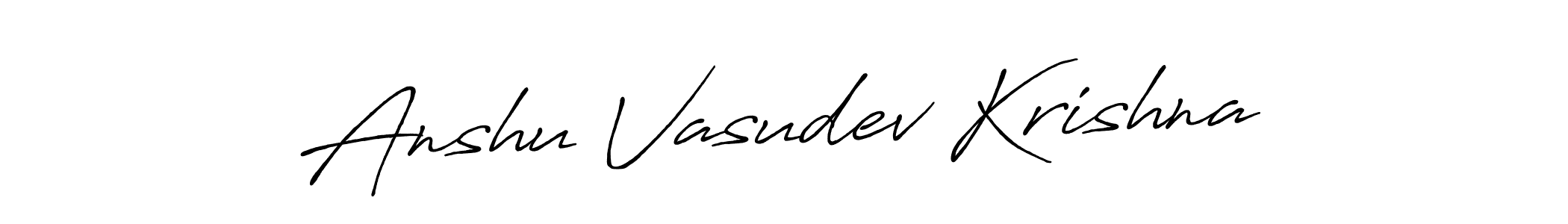 Anshu Vasudev Krishna stylish signature style. Best Handwritten Sign (Antro_Vectra_Bolder) for my name. Handwritten Signature Collection Ideas for my name Anshu Vasudev Krishna. Anshu Vasudev Krishna signature style 7 images and pictures png