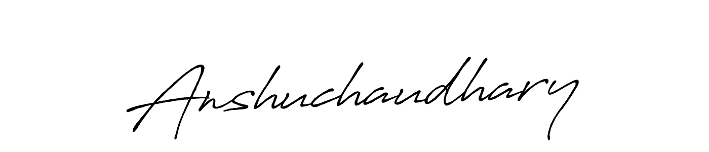 Use a signature maker to create a handwritten signature online. With this signature software, you can design (Antro_Vectra_Bolder) your own signature for name Anshuchaudhary. Anshuchaudhary signature style 7 images and pictures png