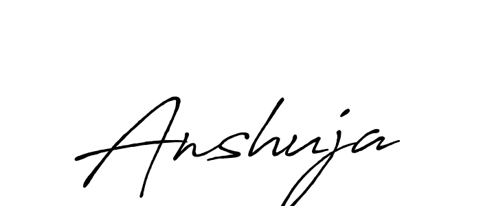 Make a beautiful signature design for name Anshuja. Use this online signature maker to create a handwritten signature for free. Anshuja signature style 7 images and pictures png