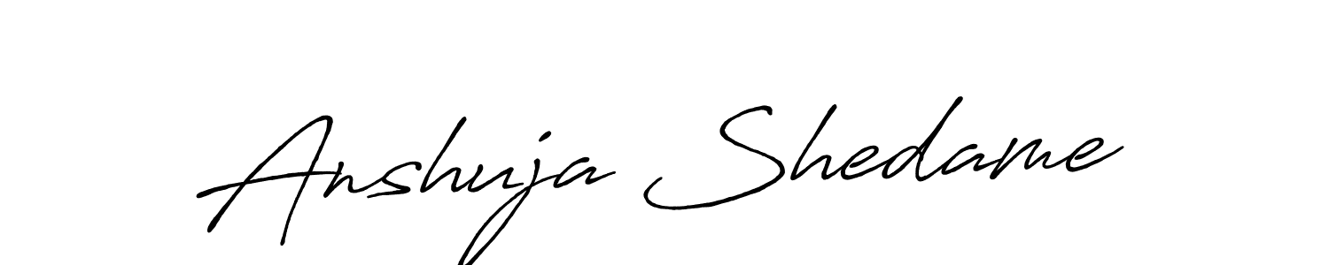 Make a beautiful signature design for name Anshuja Shedame. Use this online signature maker to create a handwritten signature for free. Anshuja Shedame signature style 7 images and pictures png