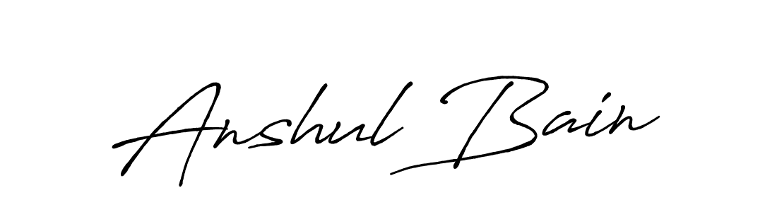 Also we have Anshul Bain name is the best signature style. Create professional handwritten signature collection using Antro_Vectra_Bolder autograph style. Anshul Bain signature style 7 images and pictures png