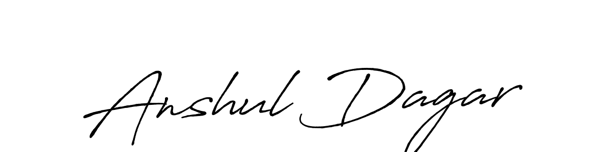 Make a beautiful signature design for name Anshul Dagar. With this signature (Antro_Vectra_Bolder) style, you can create a handwritten signature for free. Anshul Dagar signature style 7 images and pictures png