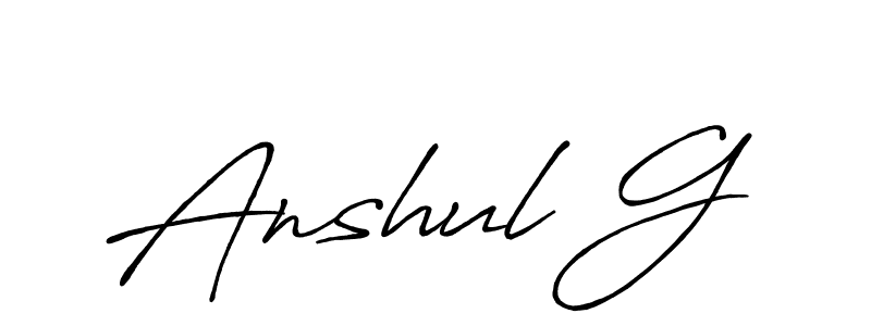 It looks lik you need a new signature style for name Anshul G. Design unique handwritten (Antro_Vectra_Bolder) signature with our free signature maker in just a few clicks. Anshul G signature style 7 images and pictures png