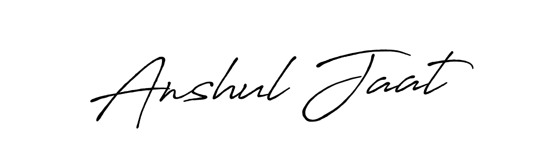Use a signature maker to create a handwritten signature online. With this signature software, you can design (Antro_Vectra_Bolder) your own signature for name Anshul Jaat. Anshul Jaat signature style 7 images and pictures png