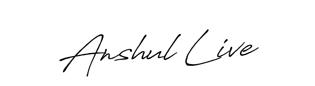 How to make Anshul Live name signature. Use Antro_Vectra_Bolder style for creating short signs online. This is the latest handwritten sign. Anshul Live signature style 7 images and pictures png