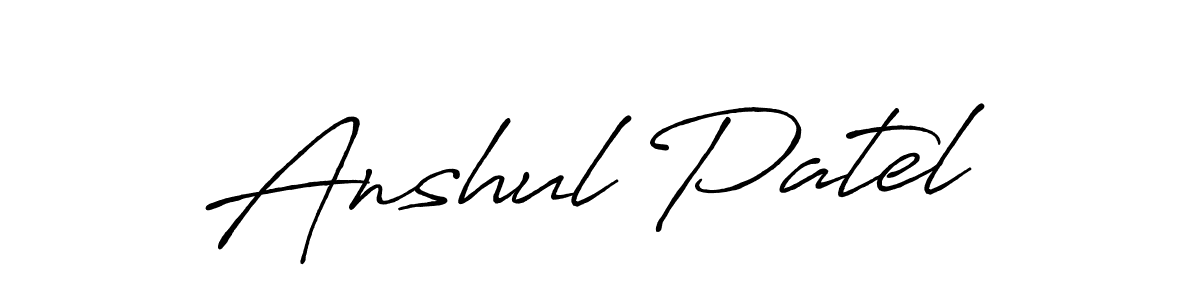 You can use this online signature creator to create a handwritten signature for the name Anshul Patel. This is the best online autograph maker. Anshul Patel signature style 7 images and pictures png