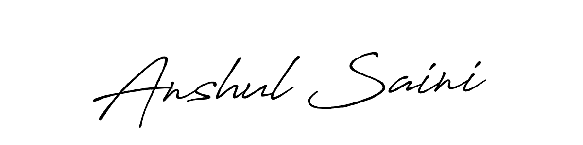 Make a beautiful signature design for name Anshul Saini. Use this online signature maker to create a handwritten signature for free. Anshul Saini signature style 7 images and pictures png