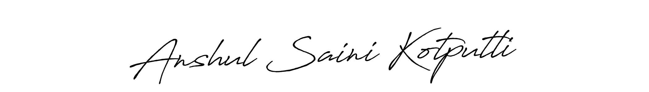 Design your own signature with our free online signature maker. With this signature software, you can create a handwritten (Antro_Vectra_Bolder) signature for name Anshul Saini Kotputli. Anshul Saini Kotputli signature style 7 images and pictures png