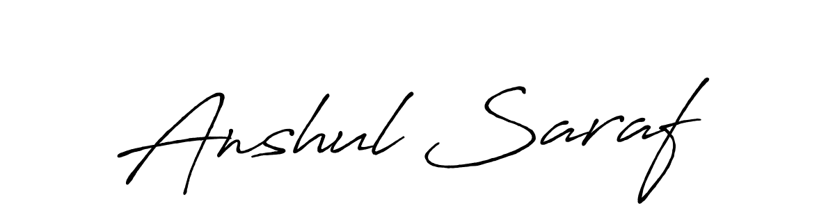 The best way (Antro_Vectra_Bolder) to make a short signature is to pick only two or three words in your name. The name Anshul Saraf include a total of six letters. For converting this name. Anshul Saraf signature style 7 images and pictures png
