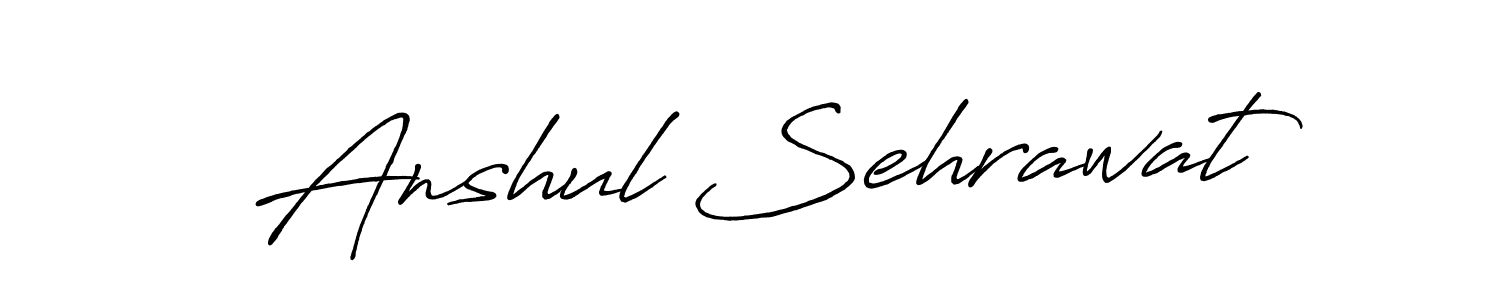How to make Anshul Sehrawat name signature. Use Antro_Vectra_Bolder style for creating short signs online. This is the latest handwritten sign. Anshul Sehrawat signature style 7 images and pictures png