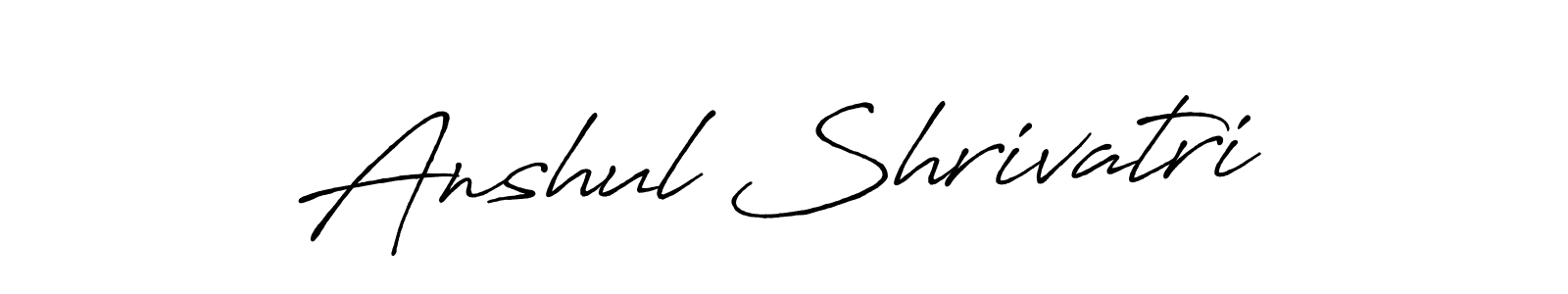 How to make Anshul Shrivatri name signature. Use Antro_Vectra_Bolder style for creating short signs online. This is the latest handwritten sign. Anshul Shrivatri signature style 7 images and pictures png