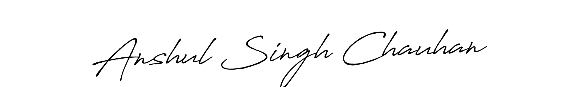 Make a beautiful signature design for name Anshul Singh Chauhan. With this signature (Antro_Vectra_Bolder) style, you can create a handwritten signature for free. Anshul Singh Chauhan signature style 7 images and pictures png