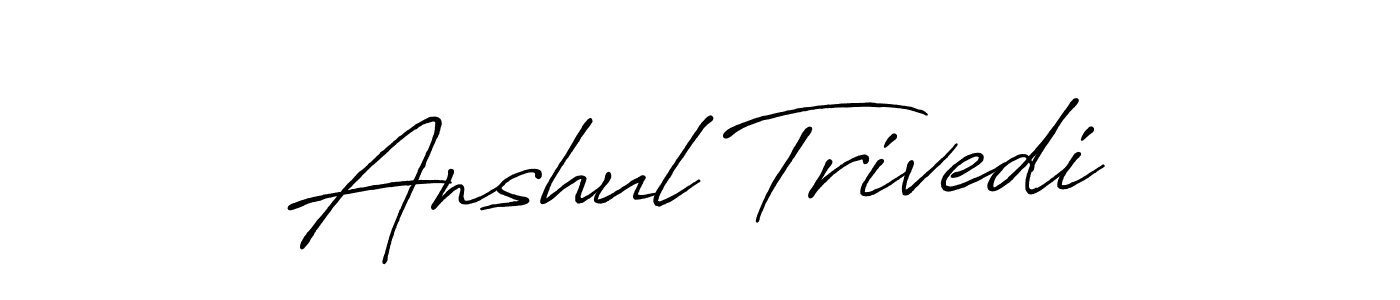 You can use this online signature creator to create a handwritten signature for the name Anshul Trivedi. This is the best online autograph maker. Anshul Trivedi signature style 7 images and pictures png