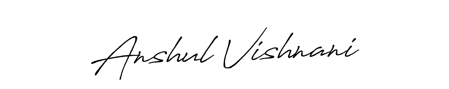 You can use this online signature creator to create a handwritten signature for the name Anshul Vishnani. This is the best online autograph maker. Anshul Vishnani signature style 7 images and pictures png