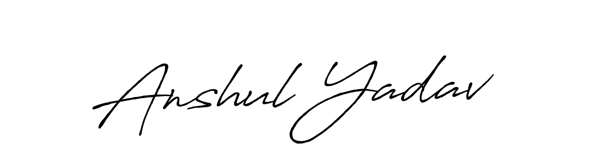 Also we have Anshul Yadav name is the best signature style. Create professional handwritten signature collection using Antro_Vectra_Bolder autograph style. Anshul Yadav signature style 7 images and pictures png