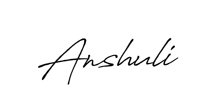 Design your own signature with our free online signature maker. With this signature software, you can create a handwritten (Antro_Vectra_Bolder) signature for name Anshuli. Anshuli signature style 7 images and pictures png