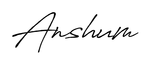 Also You can easily find your signature by using the search form. We will create Anshum name handwritten signature images for you free of cost using Antro_Vectra_Bolder sign style. Anshum signature style 7 images and pictures png