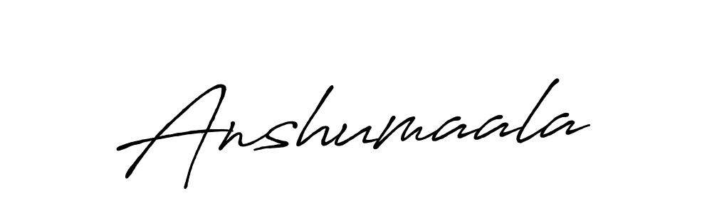 How to make Anshumaala signature? Antro_Vectra_Bolder is a professional autograph style. Create handwritten signature for Anshumaala name. Anshumaala signature style 7 images and pictures png