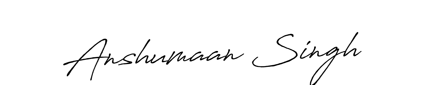 Also we have Anshumaan Singh name is the best signature style. Create professional handwritten signature collection using Antro_Vectra_Bolder autograph style. Anshumaan Singh signature style 7 images and pictures png