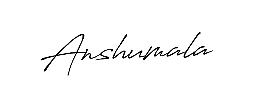 Anshumala stylish signature style. Best Handwritten Sign (Antro_Vectra_Bolder) for my name. Handwritten Signature Collection Ideas for my name Anshumala. Anshumala signature style 7 images and pictures png