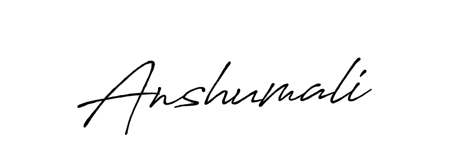 Use a signature maker to create a handwritten signature online. With this signature software, you can design (Antro_Vectra_Bolder) your own signature for name Anshumali. Anshumali signature style 7 images and pictures png