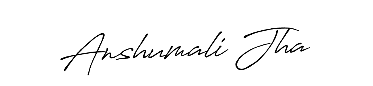 Make a beautiful signature design for name Anshumali Jha. Use this online signature maker to create a handwritten signature for free. Anshumali Jha signature style 7 images and pictures png