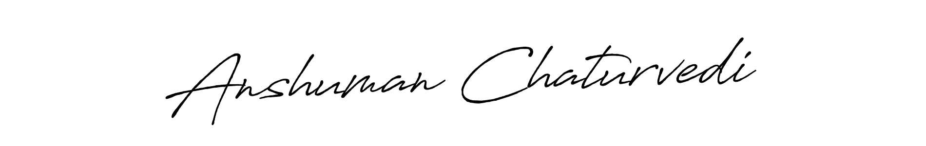 Make a beautiful signature design for name Anshuman Chaturvedi. With this signature (Antro_Vectra_Bolder) style, you can create a handwritten signature for free. Anshuman Chaturvedi signature style 7 images and pictures png