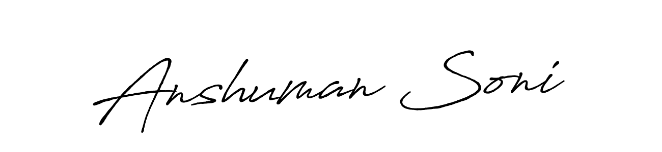 This is the best signature style for the Anshuman Soni name. Also you like these signature font (Antro_Vectra_Bolder). Mix name signature. Anshuman Soni signature style 7 images and pictures png
