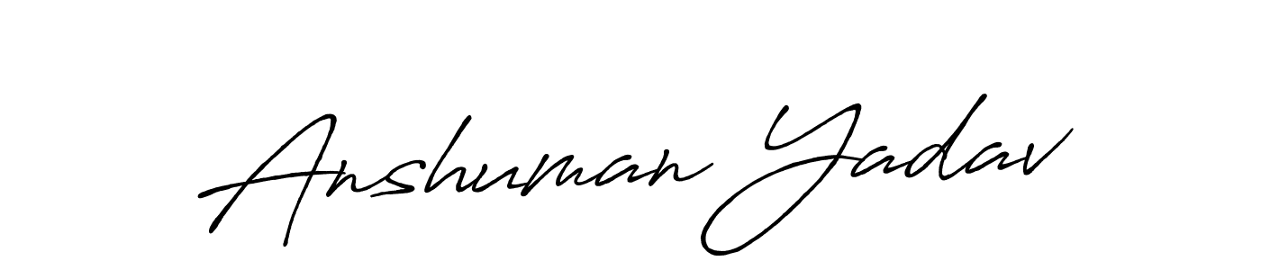 Design your own signature with our free online signature maker. With this signature software, you can create a handwritten (Antro_Vectra_Bolder) signature for name Anshuman Yadav. Anshuman Yadav signature style 7 images and pictures png