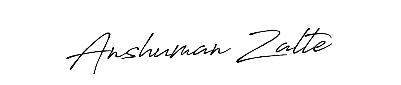 The best way (Antro_Vectra_Bolder) to make a short signature is to pick only two or three words in your name. The name Anshuman Zalte include a total of six letters. For converting this name. Anshuman Zalte signature style 7 images and pictures png