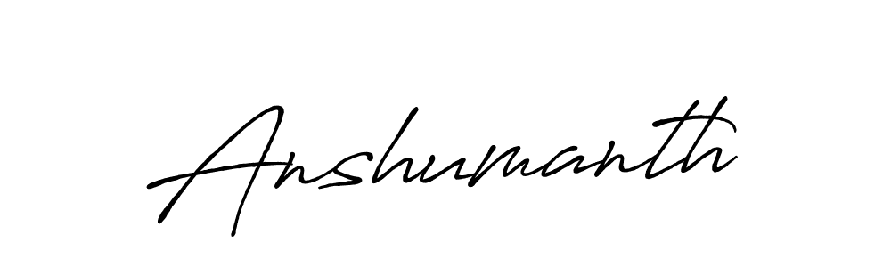 Make a beautiful signature design for name Anshumanth. Use this online signature maker to create a handwritten signature for free. Anshumanth signature style 7 images and pictures png