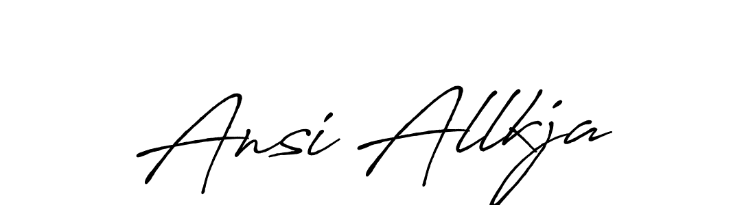 Design your own signature with our free online signature maker. With this signature software, you can create a handwritten (Antro_Vectra_Bolder) signature for name Ansi Allkja. Ansi Allkja signature style 7 images and pictures png