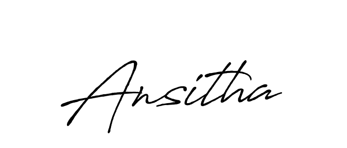 Use a signature maker to create a handwritten signature online. With this signature software, you can design (Antro_Vectra_Bolder) your own signature for name Ansitha. Ansitha signature style 7 images and pictures png